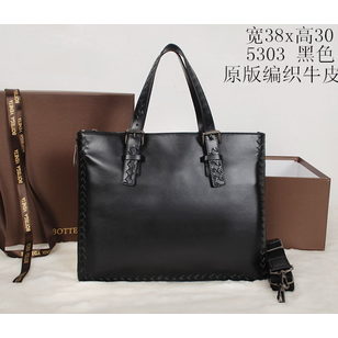 Black woven edge tote