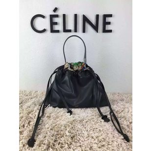 Original soft leather drawstring bag