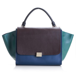 Small Trapeze Bag Brown/Blue/Green