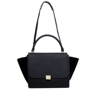 Small Trapeze Bag Black Suede