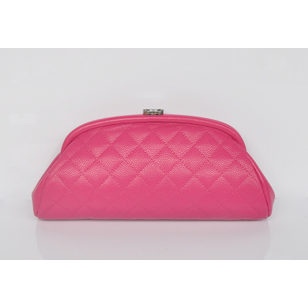 Caviar Skin Leather Quilting Clutch