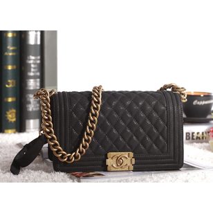 Imported original caviar leather flap bag