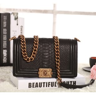 Original imported real snake leather flap bag