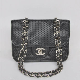 Leather Punching in the air Mini Flap Bag