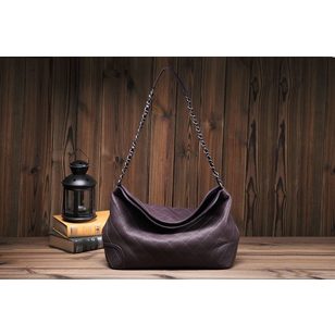 Quilting original leather hobo shoulder bag