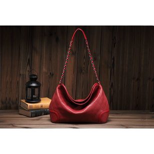 Quilting original leather hobo shoulder bag