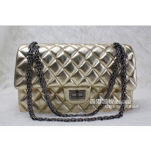 Reissue Chain Bag Metallic Lamb Skin Leather