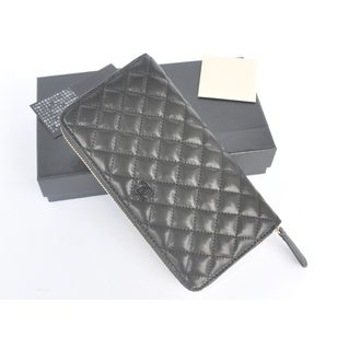 Original leather long zipper wallet