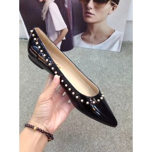 patent leather rivets pointed head flats