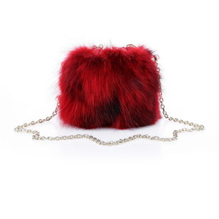 Fur shoulder bag