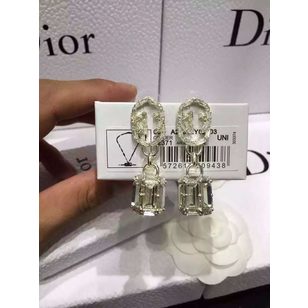 Light gold square diamond pendant earrings