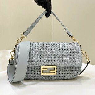 raffia Baguette bag