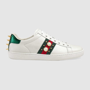 Ace studded leather low-top sneaker