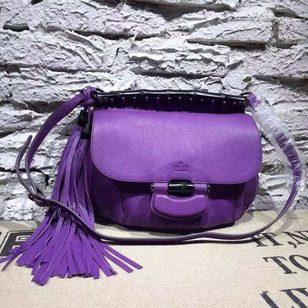 Bamboo tassel shoulder bag original leather