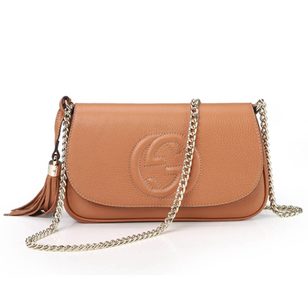 Leather flap bag