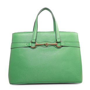 Apple Green Real Cowhide Leather Handle Bag