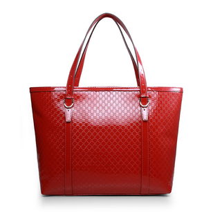 Nice Microguccisima Glossy Patent Leather Tote