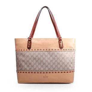 beige leather fabric tote