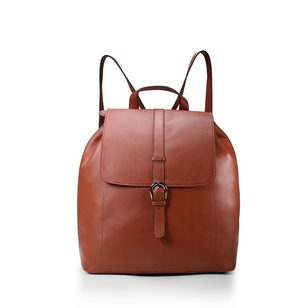 Brown original leather backpack