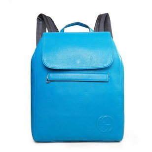 Blue original leather backpack