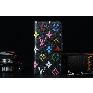 Iphone 6 Monogram Multicolor black canvas cover