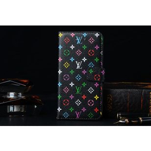 Iphone 6 Monogram Multicolor black canvas cover