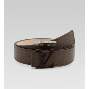 LV Initiales Taiga Leather Belt