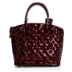 Fall Winter Claret Patent Lockit Handle Bag