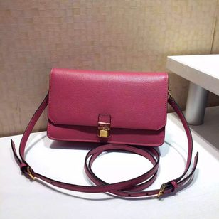 Leather flap shoulder bag