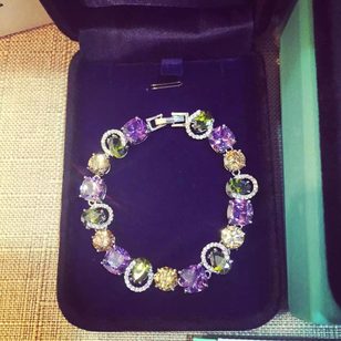 TIFFANY&Co. High quality multicolor diamond rhinestone necklace