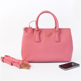 Pink Saffiano Leather Classic Handbag