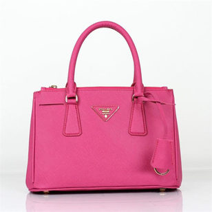 Fuschia Saffiano Leather Classic Handbag