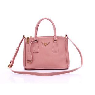 Light Pink Saffiano Leather Classic Handbag