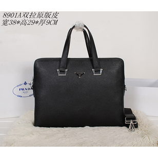 Black saffiano briefcase