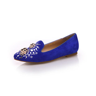 Positions Logo Blue Suede Loafer