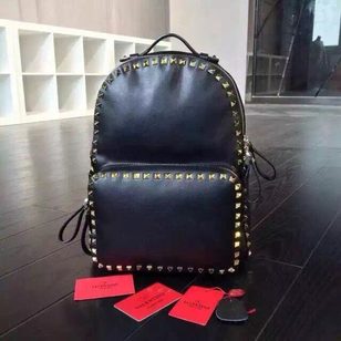 Top level original cow leather rivet blackpack