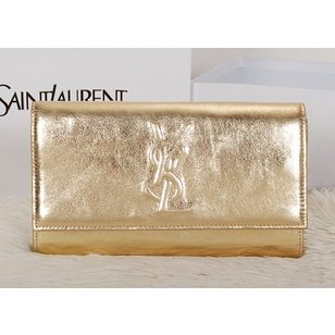 Golder leather clutch