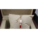 Chanel Sexy Red Lipstick Pendant Necklace