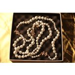 Chanel 3 Double C Pearl Long Necklace