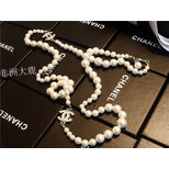 Chanel 2 Double C Pearl Necklace