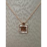 Cartier Square Stone Pendant Necklace