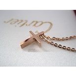 Cartier Rose Gold Large Cross Charm Necklace