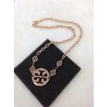 Tory Bunch Rose gold finish necklace