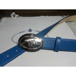 Prada Blue Saffiano Leather Belt