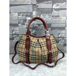 Burberry coating canvas with leather satchel bag