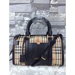 Burberry Coating canvas leather boston bag