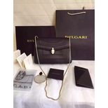 Bvlgari Smooth skin leather Serpenti snake logo flap bag