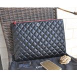 Chanel quilting leather notebook cover