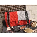 Chanel fabric flap bag