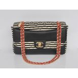 Chanel Quilting strip fabric flap bag